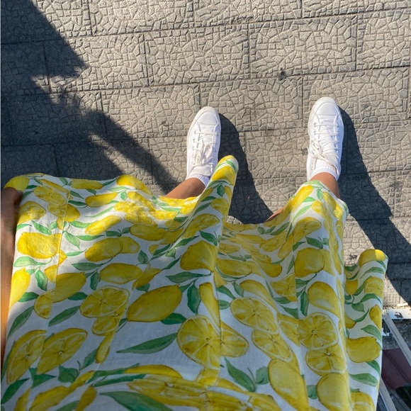 Zara linen lemon dress - Picture 3 of 3
